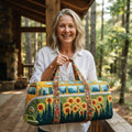 Customer holding the weekend bag