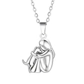 "Forever in Your Heart" Dog Embrace Pendant Necklace