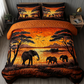 African 3-Piece Quilted Bedding Set