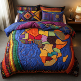 African 3-Piece Quilted Bedding Set