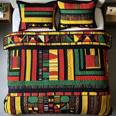 African 3-Piece Quilted Bedding Set