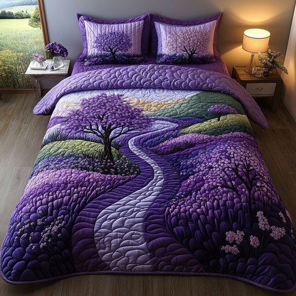 Amethyst Ridge 3-Piece Quilted Bedding Set