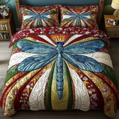 Dragonfly 3-Piece Quilted Bedding Set