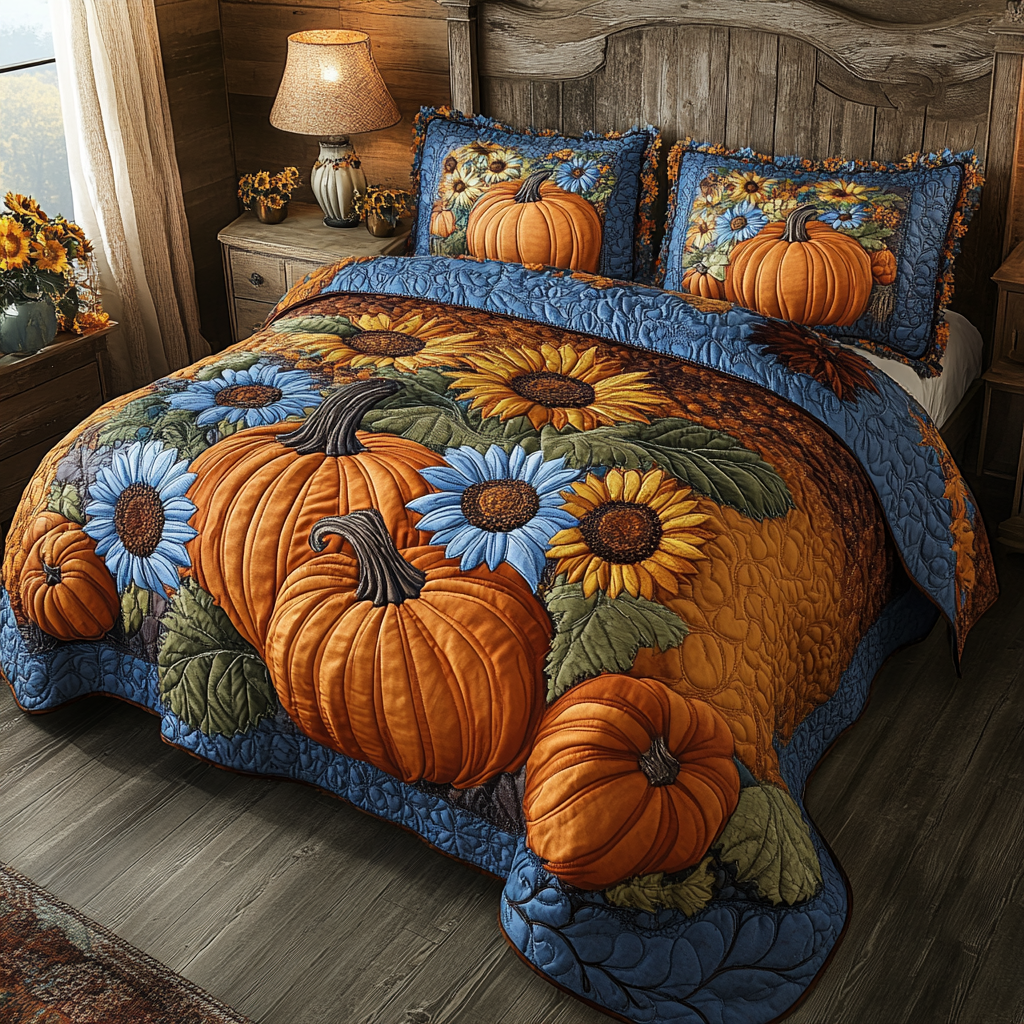 Autumn Bliss 3-Piece Quilted Bedding Set