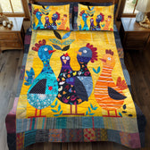 Chicken Quilted Bedding Set