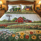 Barnyard Blossom 3-Piece Quilted Bedding Set