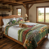 Barnyard Blossom 3-Piece Quilted Bedding Set