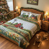 Barnyard Blossom 3-Piece Quilted Bedding Set