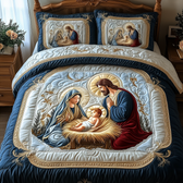 Christmas 3-Piece Quilted Bedding Set