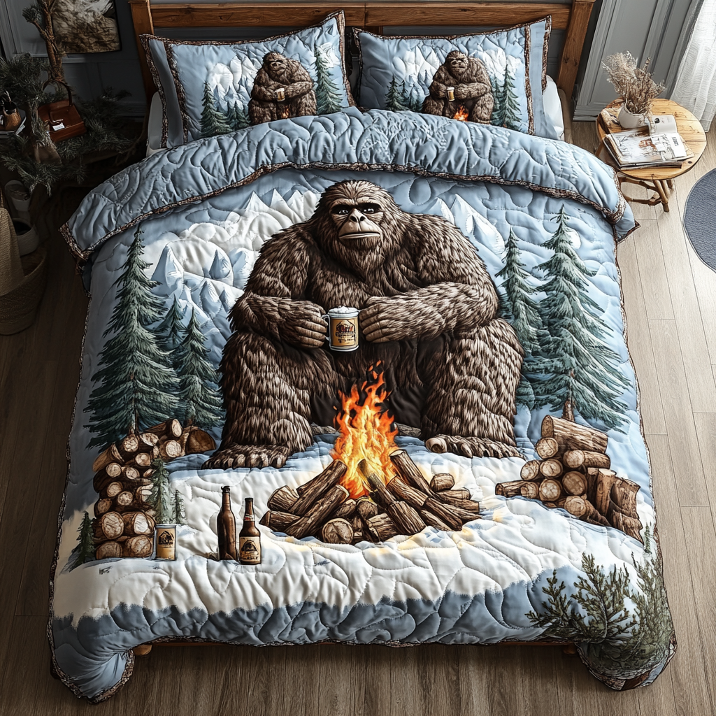 Bigfoot Journey 3-Piece Quilted Bedding Set