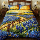 Bluebonnet 3-Piece Quilted Bedding Set