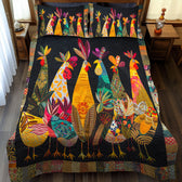 Chicken Quilted Bedding Set
