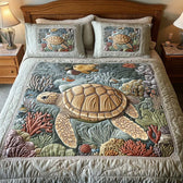 Turtle 3-Piece Quilted Bedding Set