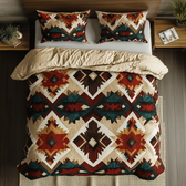 Native Pattern 3-Piece Quilted Bedding Set