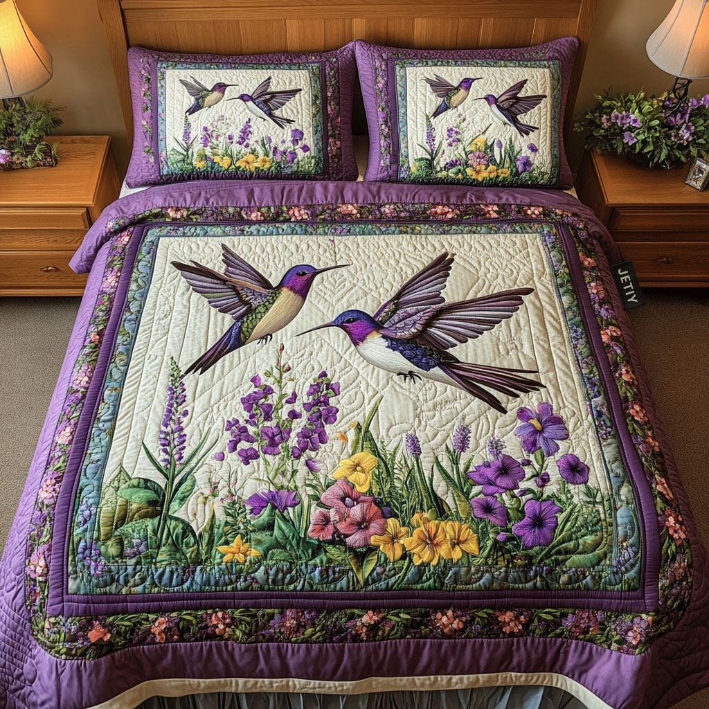 Dancing Duo 3-Piece Quilted Bedding Set