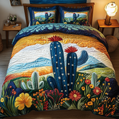 Cactus Sunset 3-Piece Quilted Bedding Set