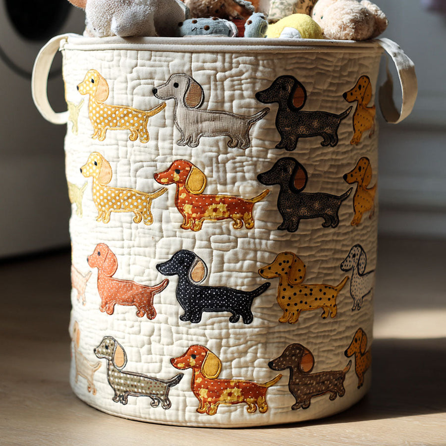 Clara & Owen quilted laundry basket