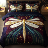 Dragonfly 3-Piece Quilted Bedding Set
