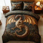 Dragon 3-Piece Quilted Bedding Set