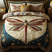 Dragonfly 3-Piece Quilted Bedding Set