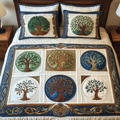 Tree Of Life 3-Piece Quilted Bedding Set