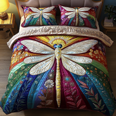 Dragonfly 3-Piece Quilted Bedding Set