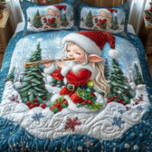 Christmas 3-Piece Quilted Bedding Set