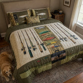 Fishing Adventure 3-Piece Quilted Bedding Set