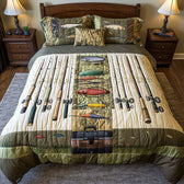 Fishing Adventure 3-Piece Quilted Bedding Set