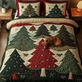 Forest Of Joy 3-Piece Quilted Bedding Set
