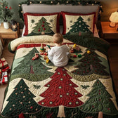 Forest Of Joy 3-Piece Quilted Bedding Set