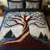 Tree Of Life 3-Piece Quilted Bedding Set
