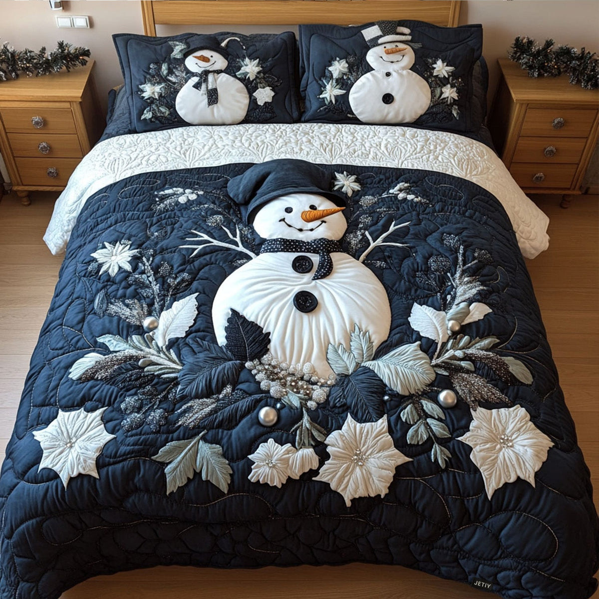 Christmas 3-Piece Quilted Bedding Set