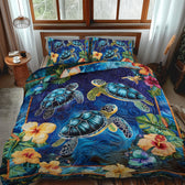 Sea Turtle Quilted Bedding Set