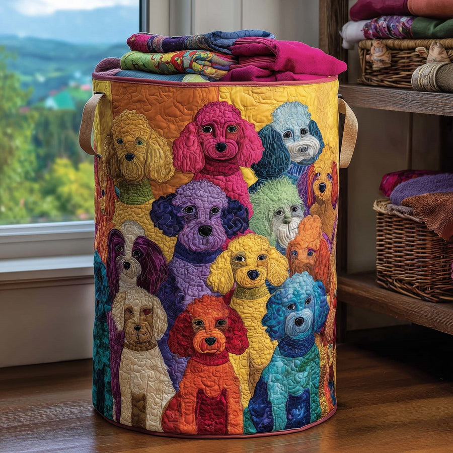 Clara & Owen quilted laundry basket