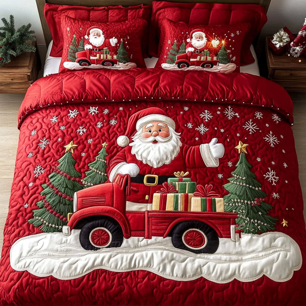 Jolly Holiday Express 3-Piece Quilted Bedding Set