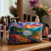 Kelsey - Quilted Toiletry Bag - Retro Travel