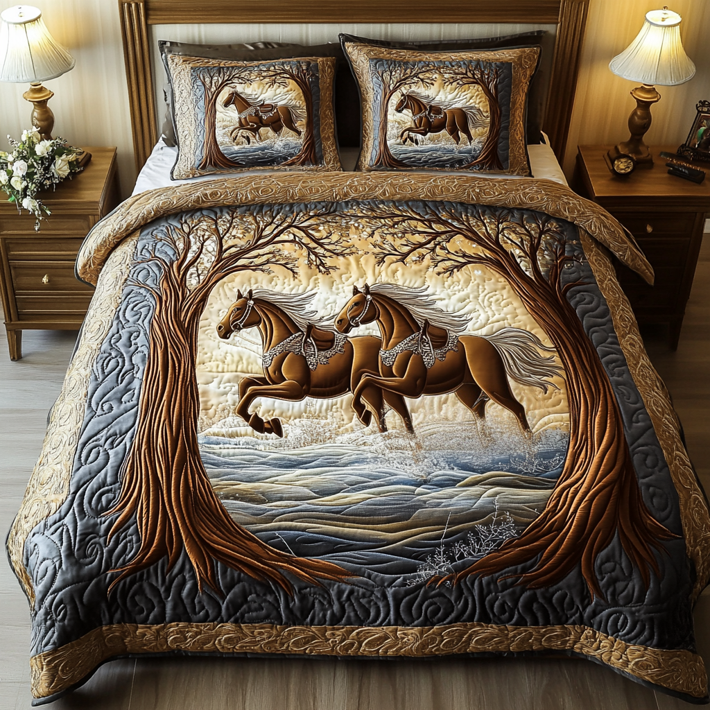 Mystic Rider 3-Piece Quilted Bedding Set