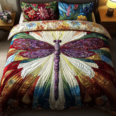 Dragonfly 3-Piece Quilted Bedding Set