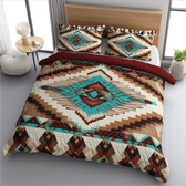 Native Pattern 3-Piece Quilted Bedding Set