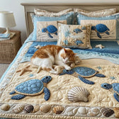 Ocean Waves 3-Piece Quilted Bedding Set NCU0NT2149
