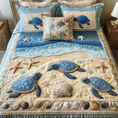 Turtle 3-Piece Quilted Bedding Set