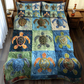 Sea Turtle Quilted Bedding Set