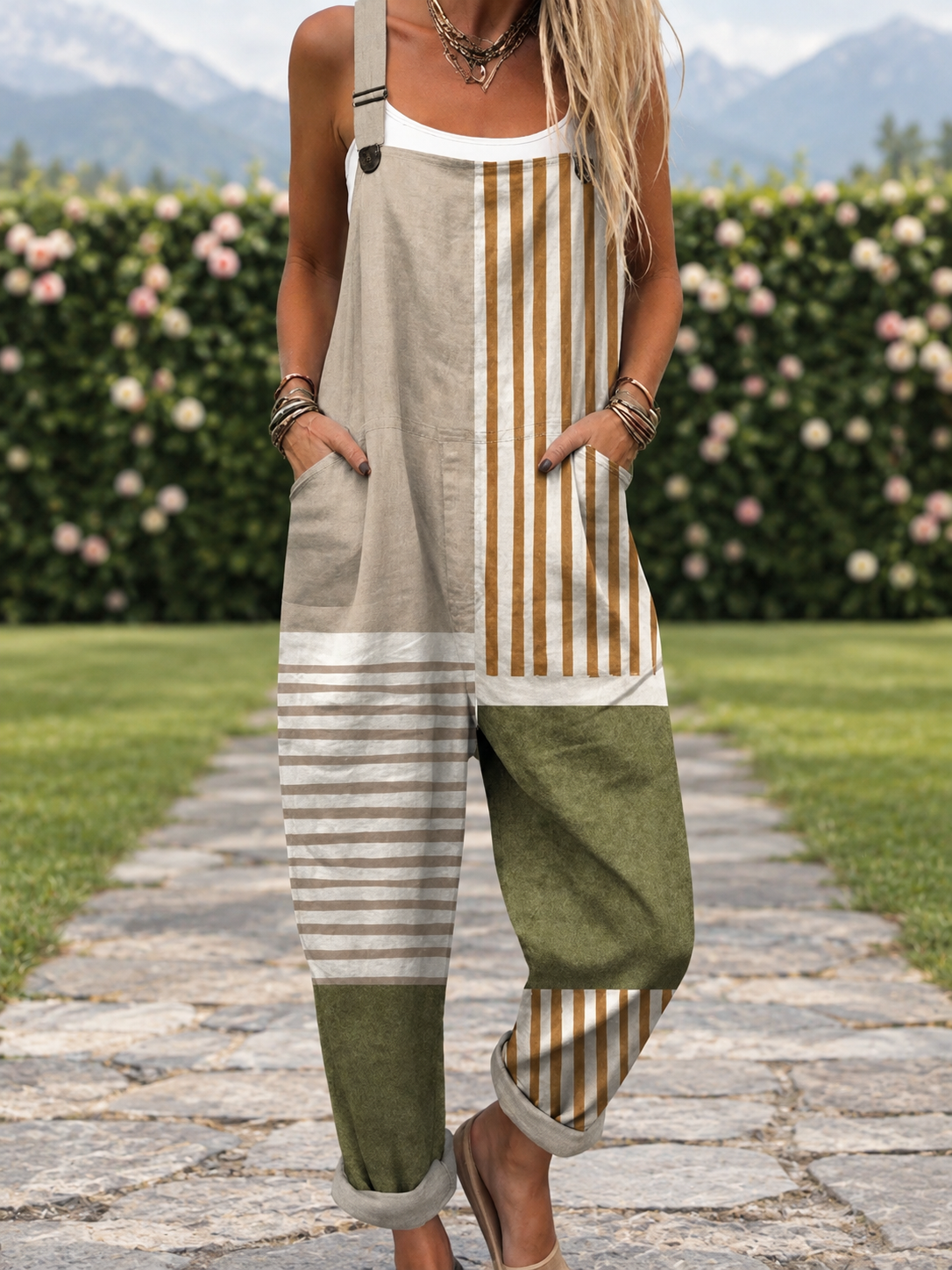 Frederikke | Striped Jumpsuit
