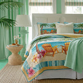 Palm Escape 3-Piece Quilted Bedding Set