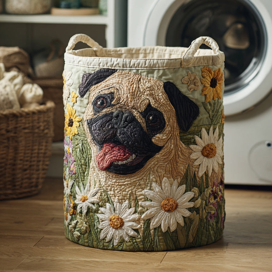 Clara & Owen quilted laundry basket