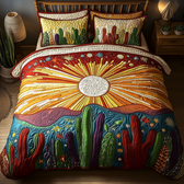 Cactus Sunset 3-Piece Quilted Bedding Set
