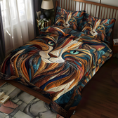 Purrs And Patches 3-Piece Quilted Bedding Set