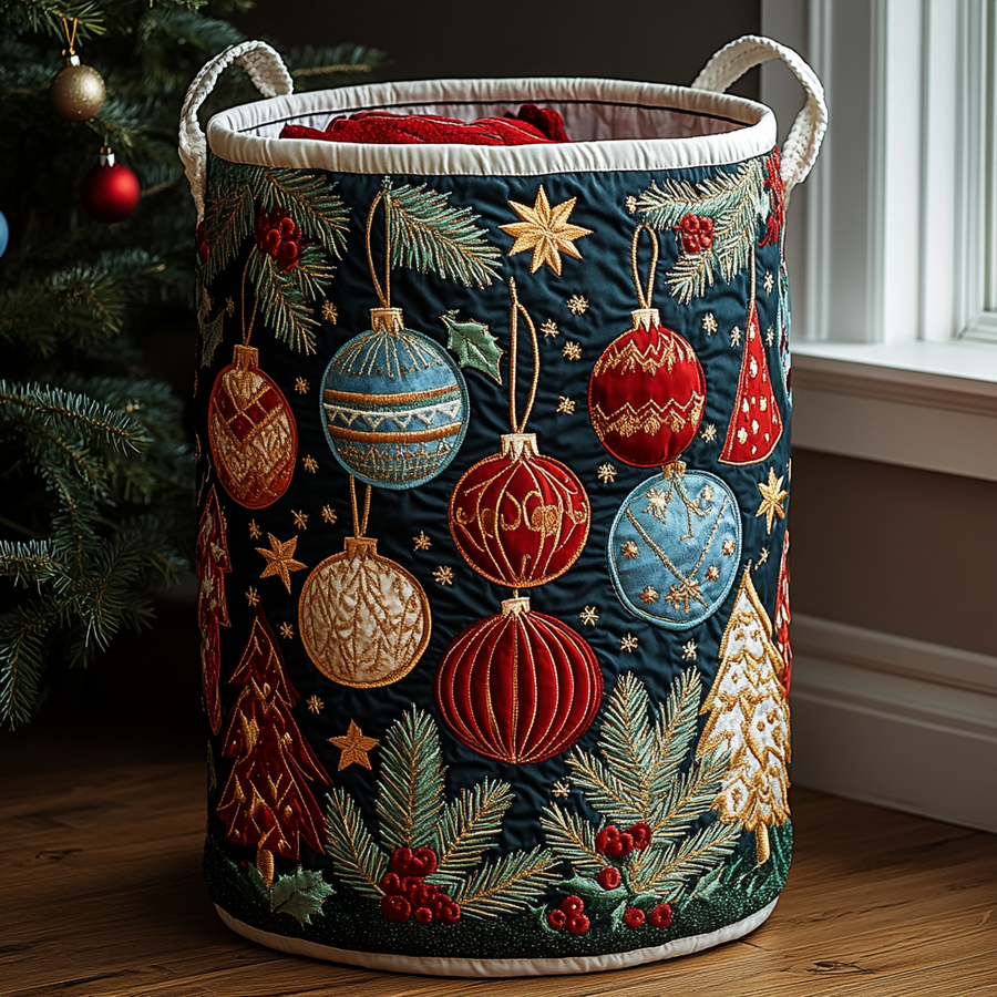 Clara & Owen quilted laundry basket