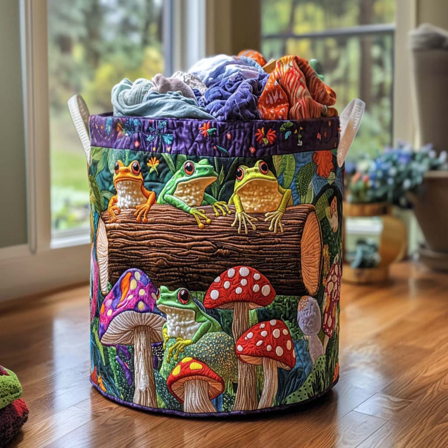 Clara & Owen quilted laundry basket